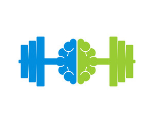 Barbell with brain in the middle