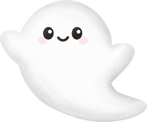 Halloween cute ghost water color