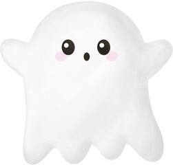 Halloween cute ghost water color