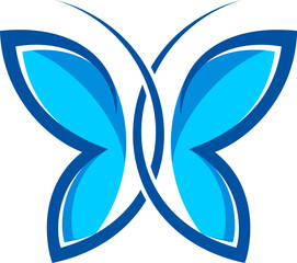 Blue butterfly with gradation color