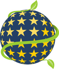 Star ball with twist leaf