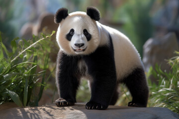 Obraz premium panda zoo animal AI generative