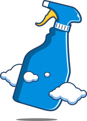 Cleaning spray with cloud and shadow