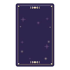 Isolated empty zodiac sign tarot card Vector