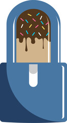 Padlock with chocolate ice cream