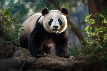 panda zoo animal   AI generative