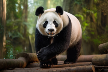 Obraz na płótnie Canvas panda zoo animals