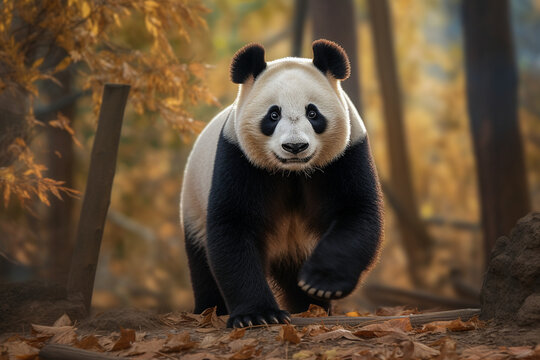 cute panda zoo animal  AI generatif