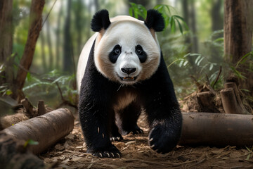 Fototapeta premium panda zoo animal AI generative