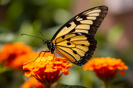 beautiful butterfly animal 3d rendering AI generative 