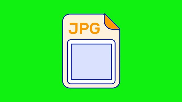 jpg file animated icon. 4k animation icon for video explainer or motion graphic resource