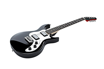 electric guitar isolated on a transparent background, generative ai - obrazy, fototapety, plakaty
