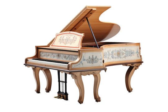 harpsichord isolated on a transparent background, generative ai