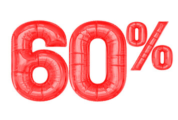 Promotion 60 Percent Red Balloons 3D
