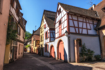 Fototapeta na wymiar Alsatian half timbered houses in colmar