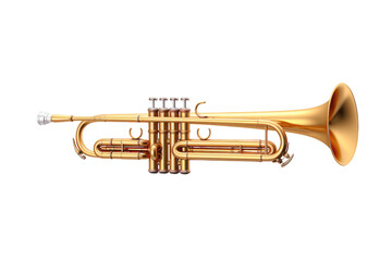 trumpet isolated on a transparent background, generative ai