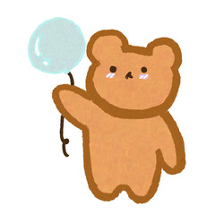 Obraz na płótnie Canvas teddy bear with a balloon 