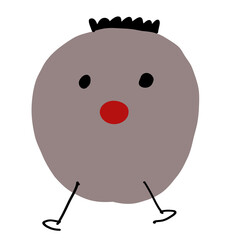 Obraz premium illustration isolated Icon cartoon brown cartoon character