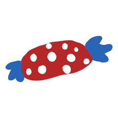 red candy  isolated on white