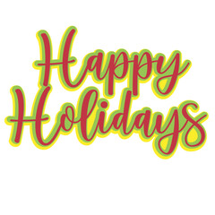 Happy Holidays word arst