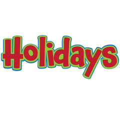 Holidays word art