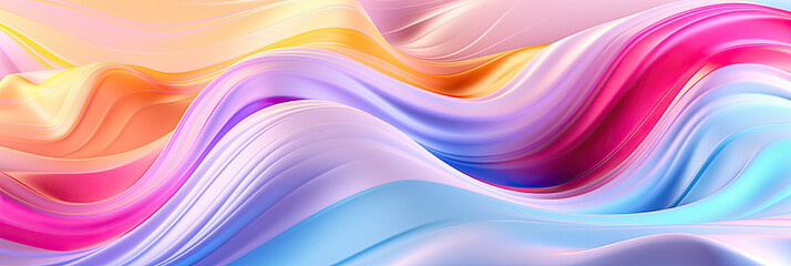 Obraz premium Abstract colorful wavy liquid background