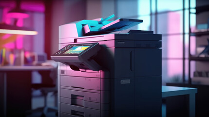 Modern photocopier at office