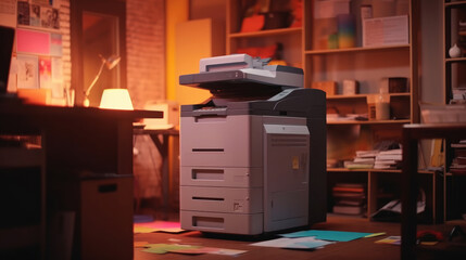 Modern photocopier at office