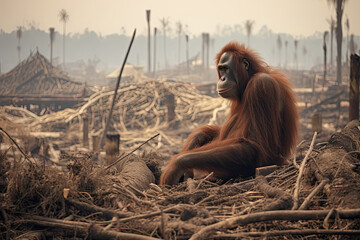 Deforestation Orangutan Homeless Animal Renewable