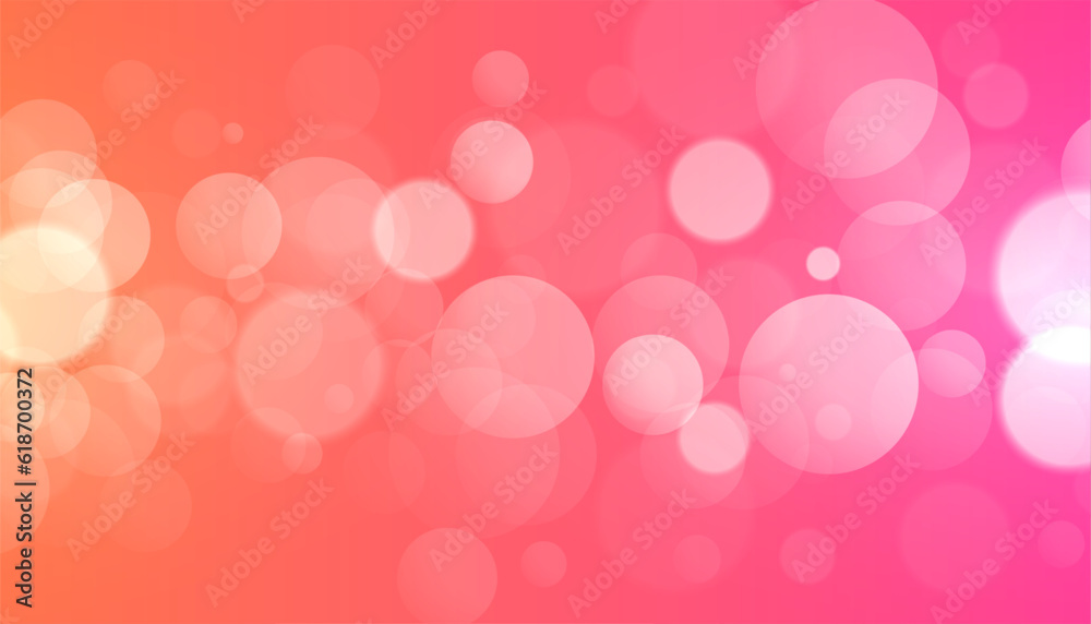 Wall mural abstract round shape bokeh banner with defocused effect