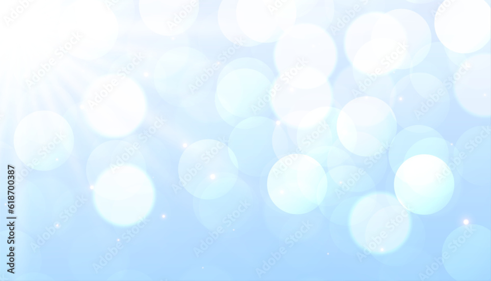 Wall mural abstract bokeh shiny banner with defocused effect