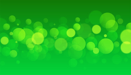 abstract blurred pattern green banner with bokeh effect