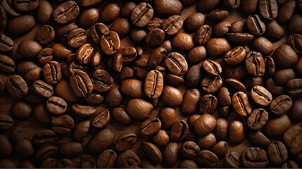 Obraz premium Roasted Elegance: Coffee Bean Background Generative AI