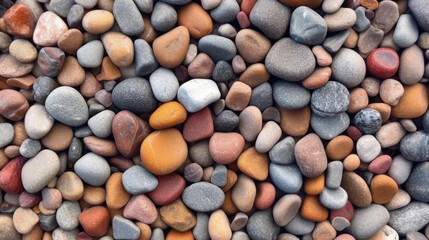 pebbles on the beach created with Generative AI Technology