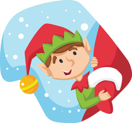 Fototapeta na wymiar Illustration of Santa Claus with Gifts. Holiday. Christmas. Holiday.
