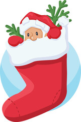 Illustration of Santa Claus with Gifts. Holiday. Christmas. Holiday.