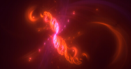 3D rendering abstract technology fractal background