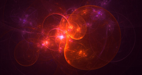3D rendering abstract fractal light background
