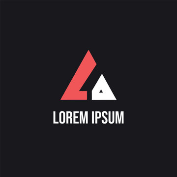 Letter L Logo, the shape of triangle logo icon