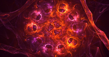 3D rendering abstract round light background