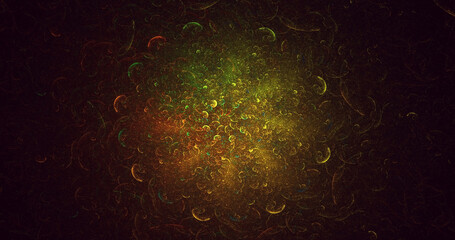 3D rendering abstract round light background