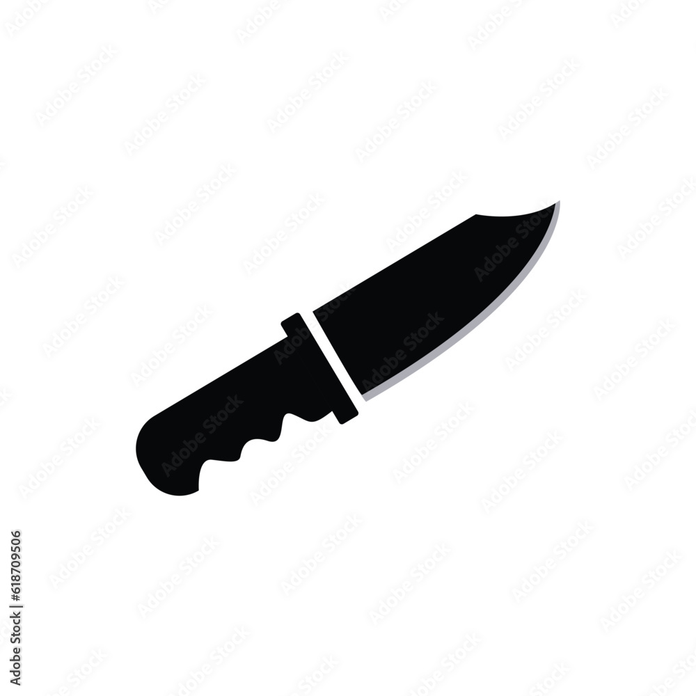 Poster knife logo icon