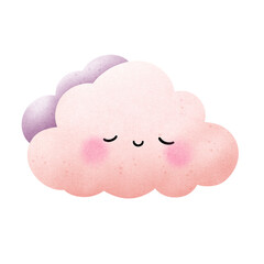 Happy smiling Cloud. Cute weather for kids.