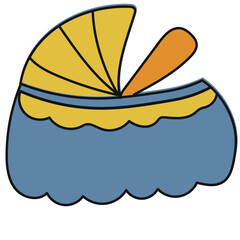 baby bed icon set hand drawn doodle vector illustration