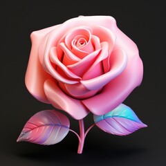 3D rose flower pink rose petals, 3D rose flower festival decoration rose flower flower