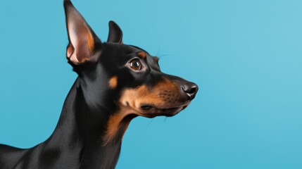 Fototapeta na wymiar Cute dog portrait in a studio