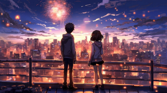 date of lovers in the city.