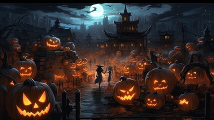 Pumpkin lantern. halloween