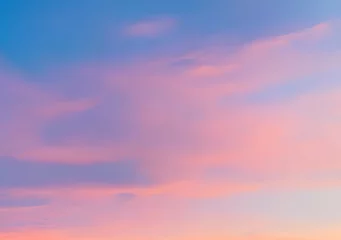 Poster de jardin Paysage ドラマチックで美しい夕日のカラフルな雲と空