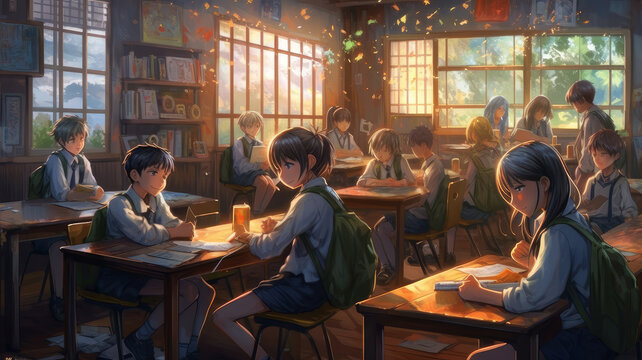 back to school .anime style